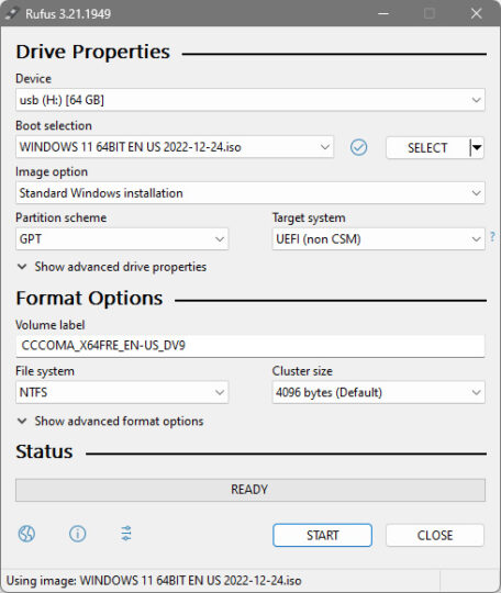 Rufus Windows 11 Bootable USB