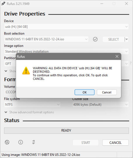 Rufus Windows 11 Bootable USB
